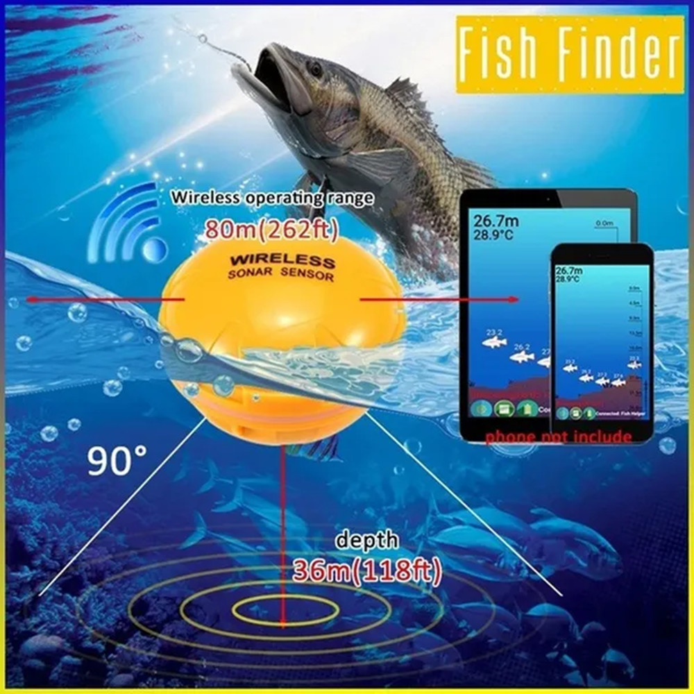Pencari Ikan Sonar Pintar Blue - Fishing Equipment English ulasan dan harga