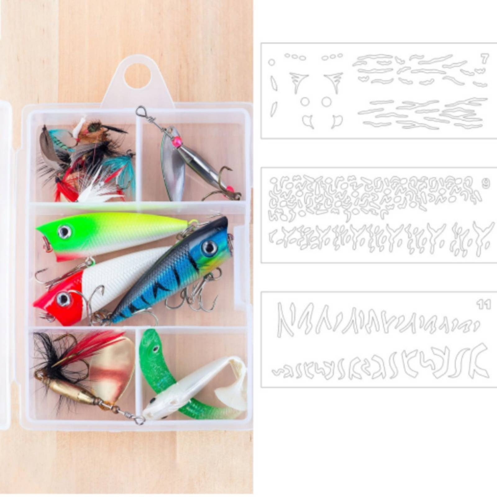 Templat Lukisan Umpan DIY Sten - Fishing Lure ulasan dan harga