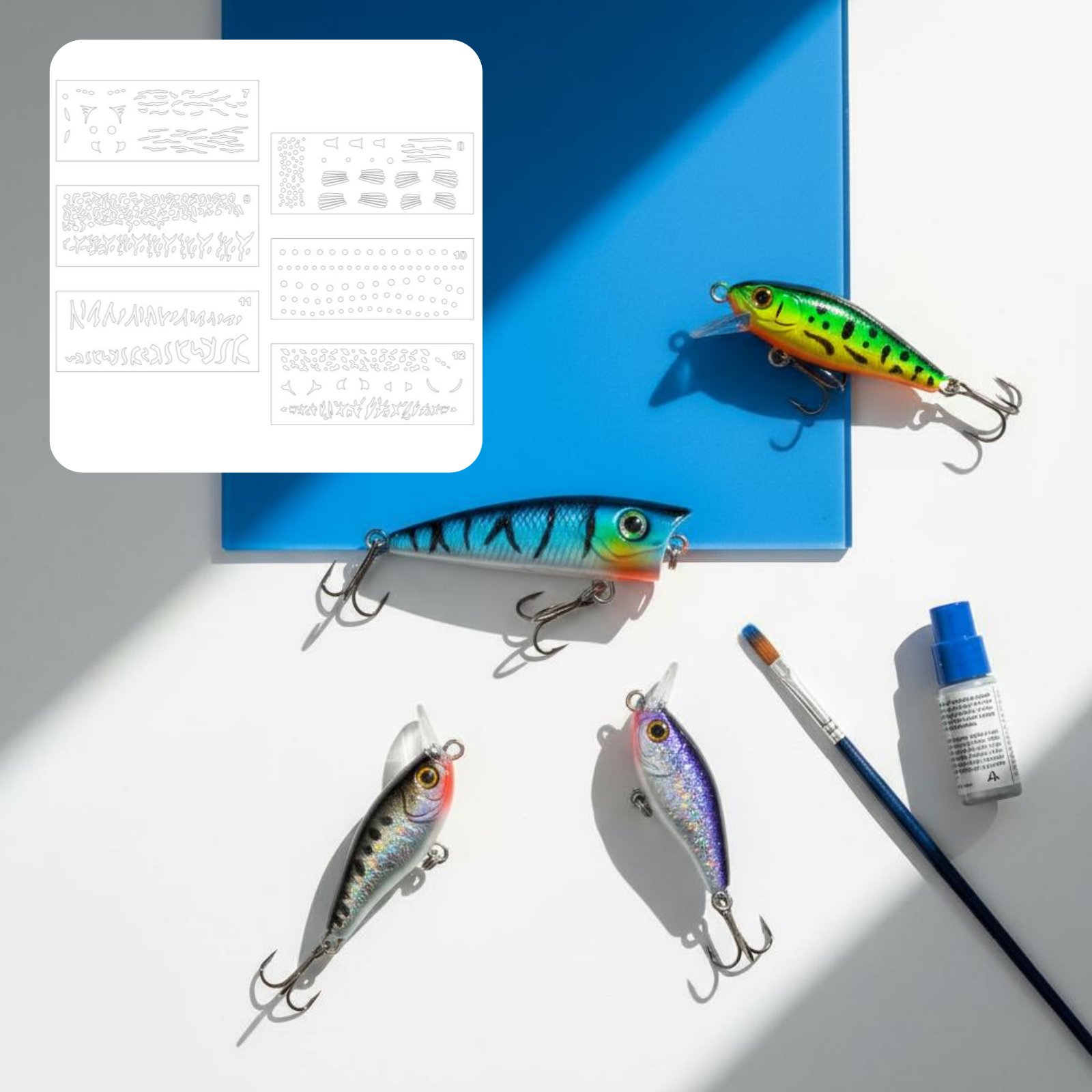 Templat Lukisan Umpan DIY Sten - Fishing Lure ulasan dan harga
